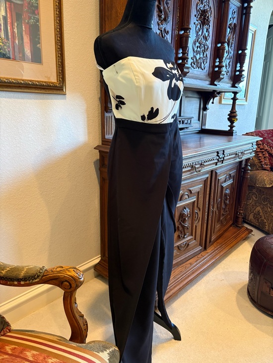 White House Black Market Pants - White House Black Market Black Strapless Wide-Leg Jumpsuit - 10